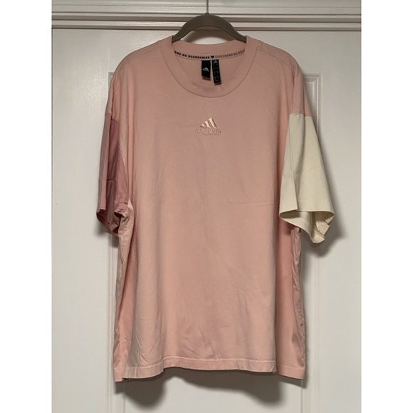 ADIDAS, Love Knows No‎ Boundaries TShirt, HU0121 Vapour Pink, Size 2XL - Picture 1 of 10